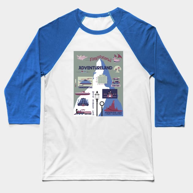 Eight Lands of Magic Baseball T-Shirt by Lunamis